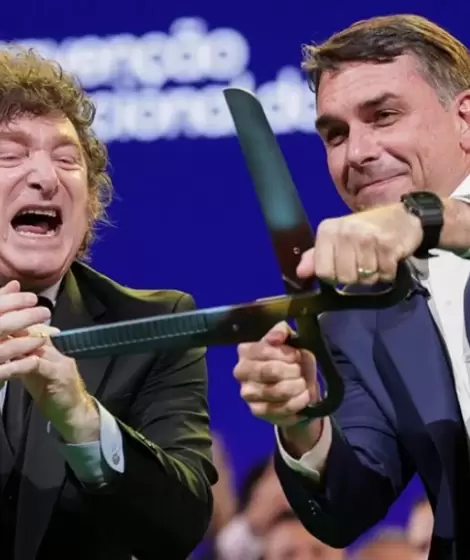 Javier Milei y Fl�vio Bolsonaro