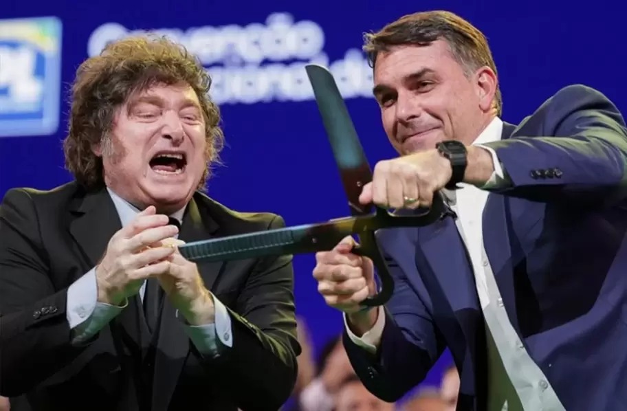 Javier Milei y Fl�vio Bolsonaro