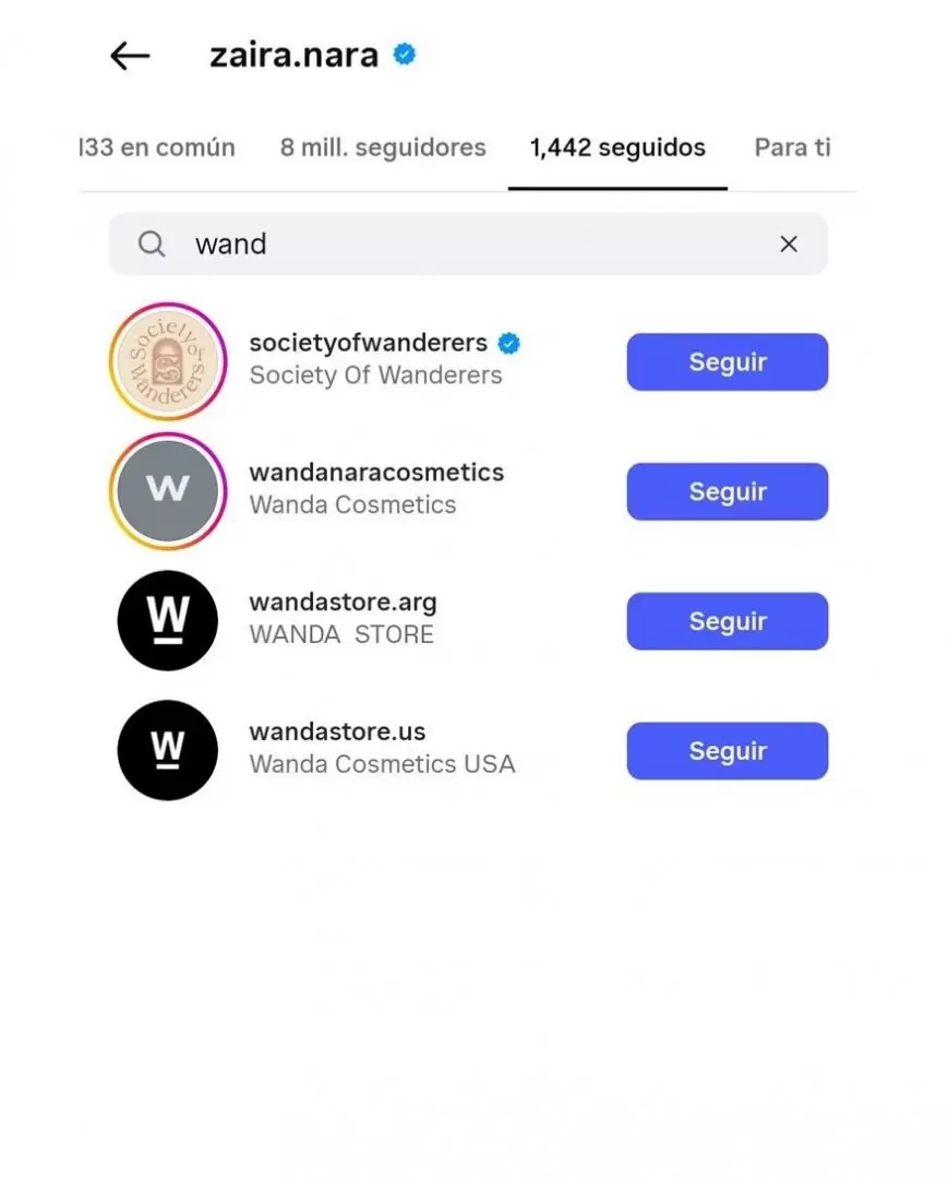 Zaira dejó de seguir a su hermana Wanda en Instagram