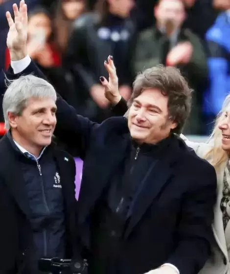Luis Caputo, Javier Milei, Karina Milei