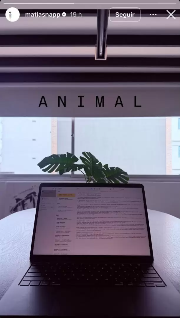 Mati Napp trabajando en los detalles de ANIMAL (Cruz� el l�mite),