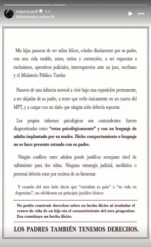El descargo de Icardi