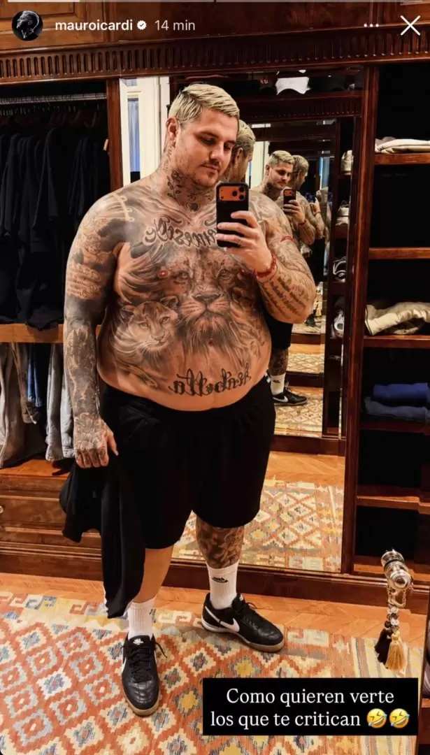 Mauro Icardi se burló de Wanda Nara con una imagen editada