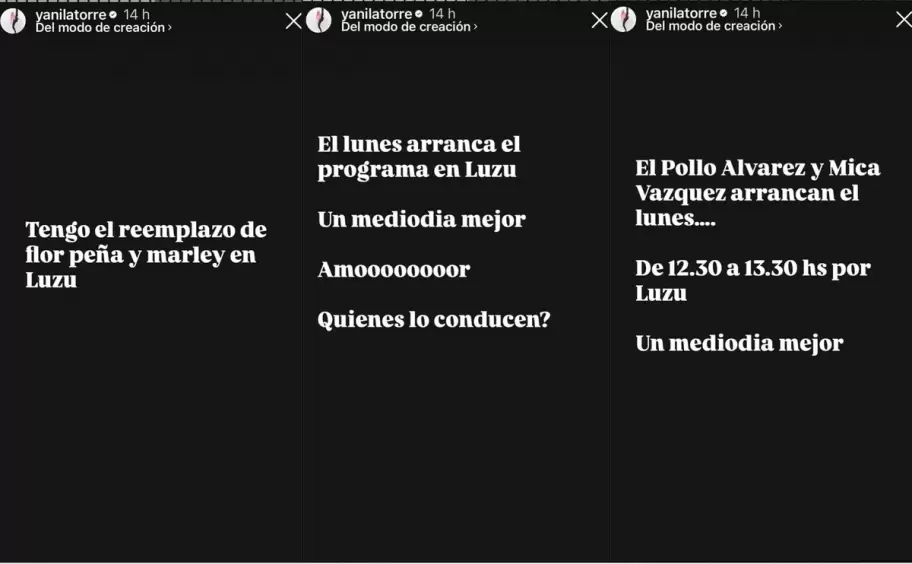 Yanina Latorre dio la primicia sobre los reemplazos de Flor Peña y Marley.