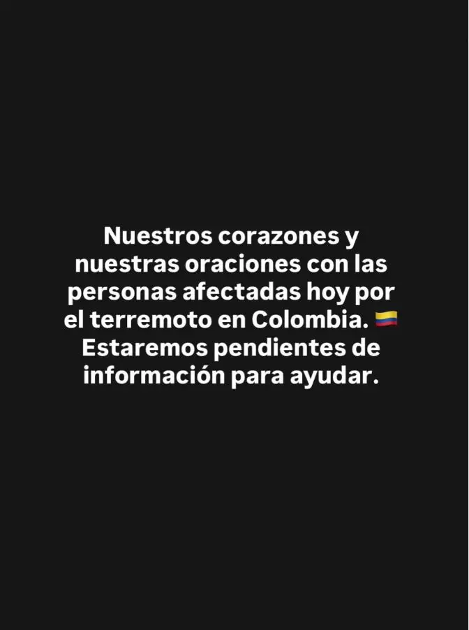 Los artistas colombianos, conmovidos por el terremoto en Colombia