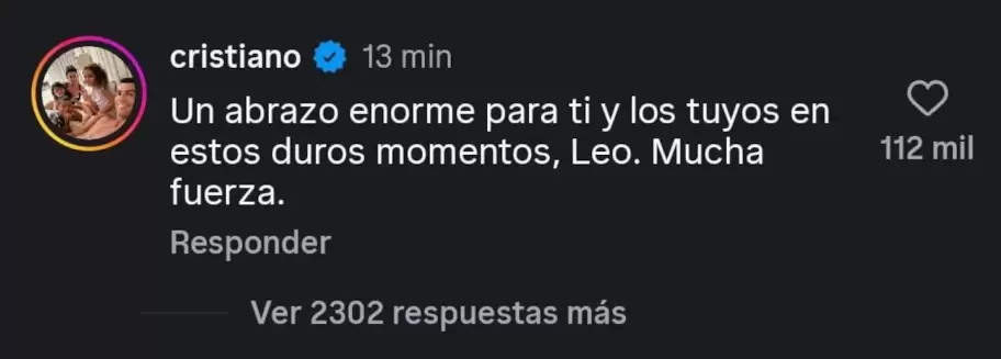 Lionel Messi recibió un gesto inesperado de Cristiano Ronaldo