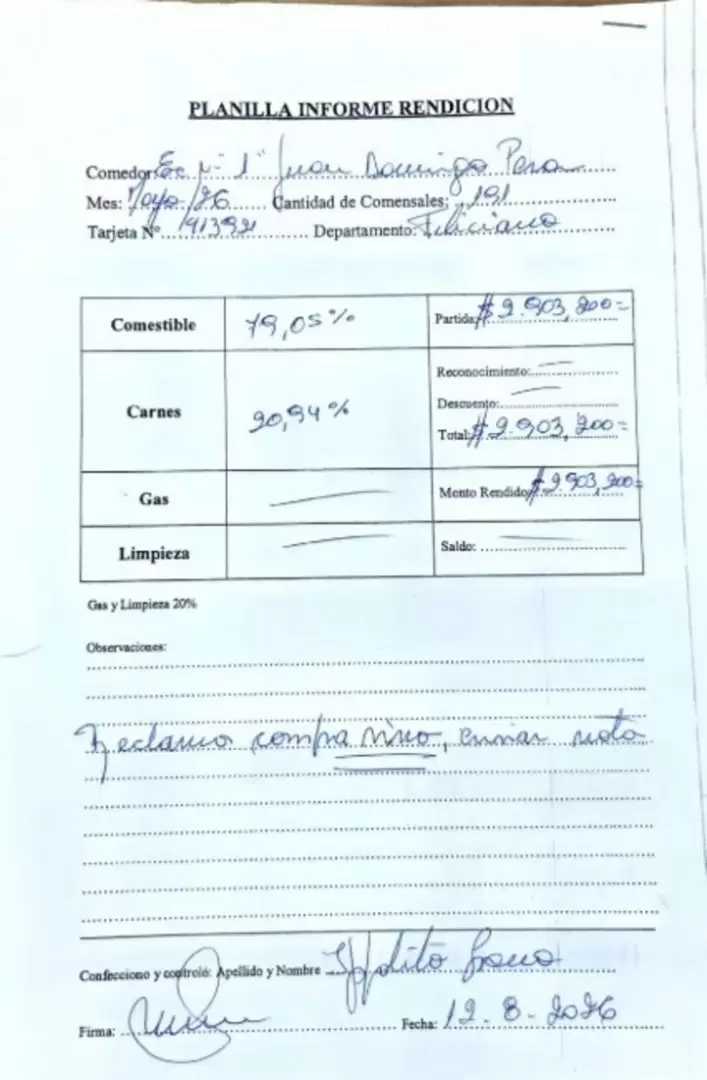 Un comedor escolar rindi� $57 mil por una botella de vino