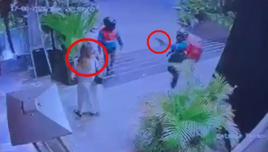 Nadia Beller es atacada por dos personas vestidas con elementos de Pedidos Ya