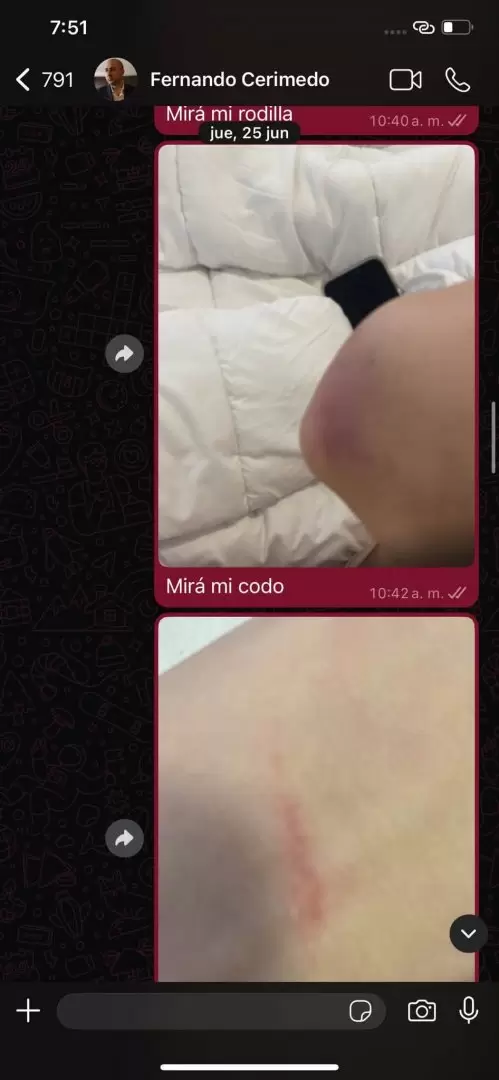 Nadia Beller mostró chats que complican a Fernando Cerimedo