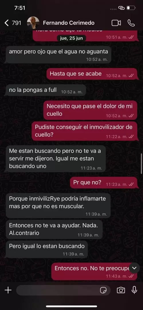 Nadia Beller mostró chats que complican a Fernando Cerimedo