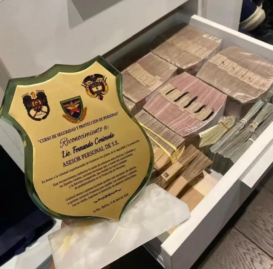 Elementos encontrados en el domicilio de Cerimedo