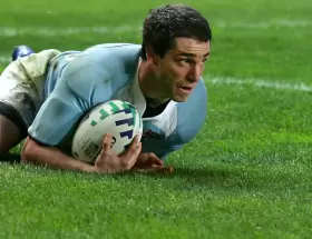Federico Mart�n Aramburu con la camiseta de Los Pumas.