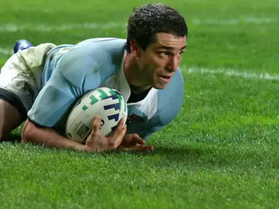 Federico Mart�n Aramburu con la camiseta de Los Pumas.