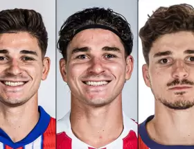 Las tres temporadas de Juli�n �lvarez en el Atl�tico Madrid y el contraste con la �ltima foto.