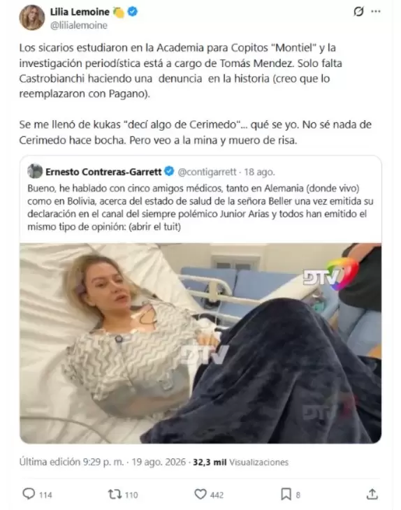 La opinión de Lemoine que fue compartida por Milei