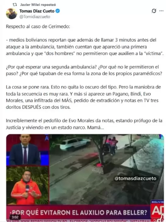 Los mensajes que retuiteó el presidente Milei