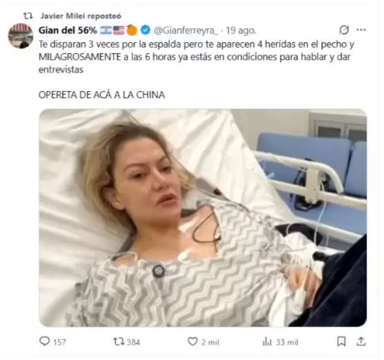 Los mensajes que retuiteó el presidente Milei