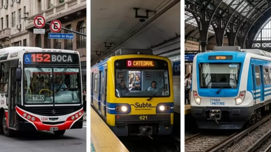 Cae el uso de colectivos, trenes y subtes en el AMBA