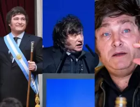 La involuci�n del rostro de Javier Milei