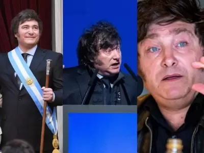 La involuci�n del rostro de Javier Milei