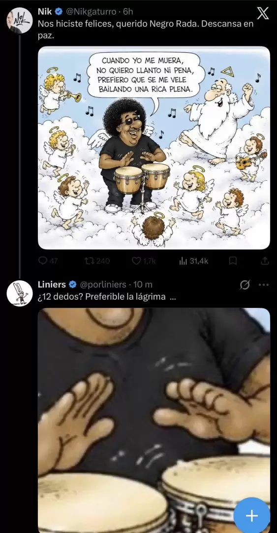 El fallido homenaje de Nik al Negro Rada