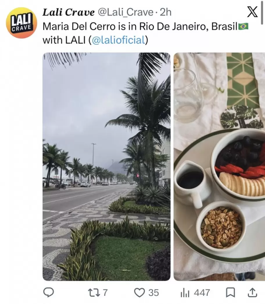 Mery Del Cerro también está en Brasil