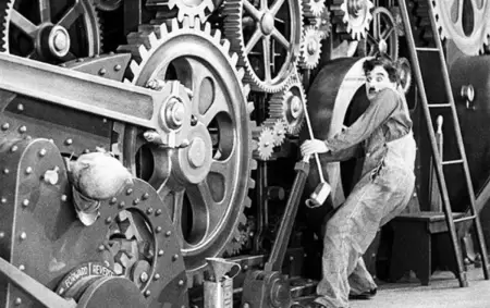 La pel�cula Tiempos Modernos relata c�mo los trabajadores son "esclavos" de sus tareas