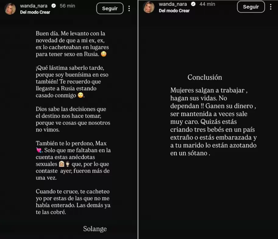 El enojo de Wanda Nara
