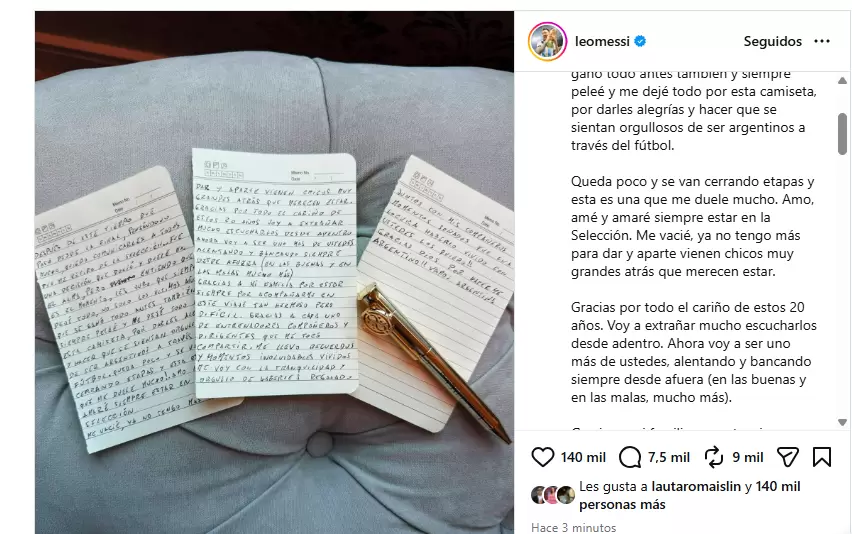 El adiós de Leo