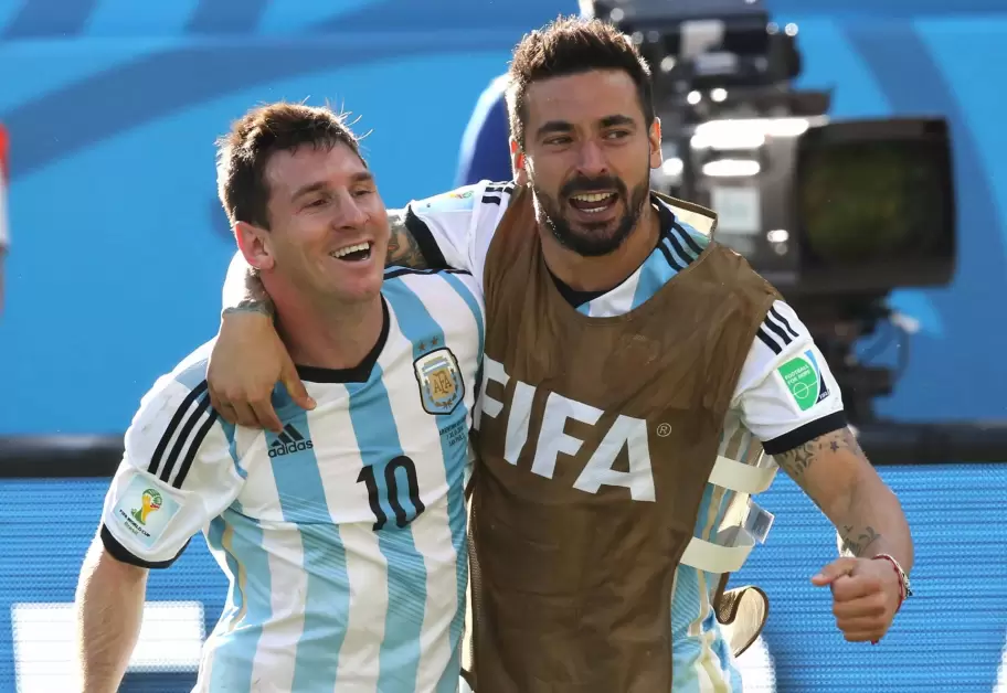 Messi y el Pocho Lavezzi