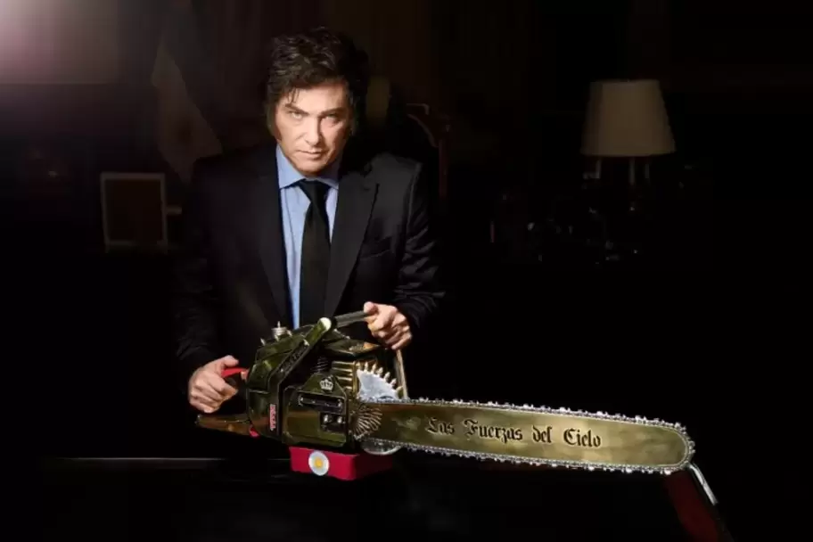 Javier Milei y su tan preciada motosierra