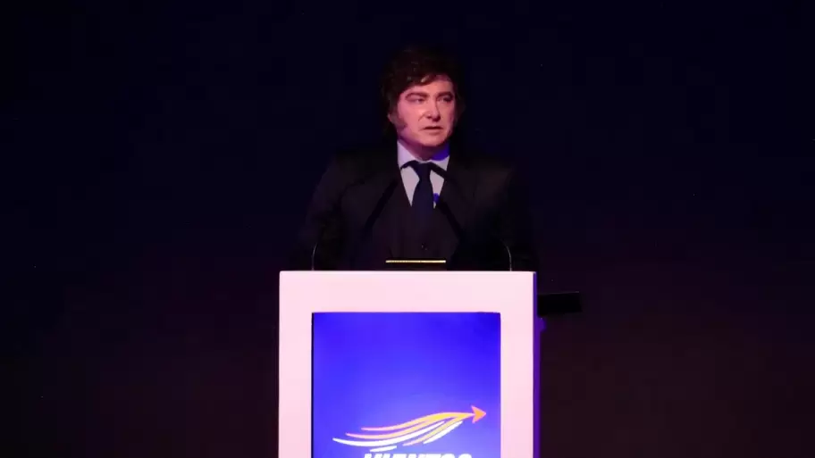 Javier Milei en el evento de Vientos de Cambio