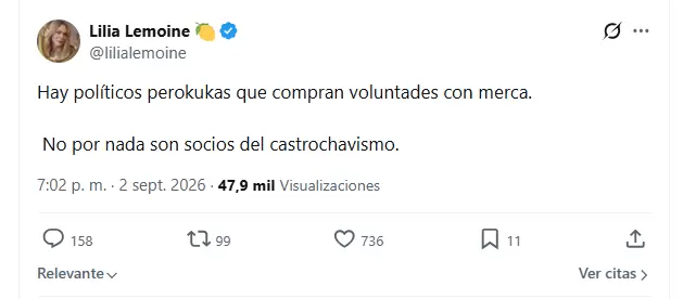 Lilia apuntó contra Leila