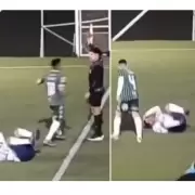 Brutal agresi�n a un juez de l�nea en un partido entre Racing y San Miguel: expulsaron al jugador "de por vida"