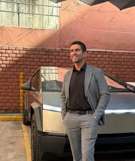 Manuel Quintar y su Cybertruck