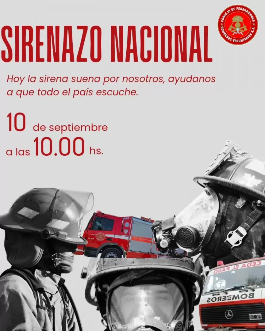 Bomberos Voluntarios convocaron a un sirenazo nacional