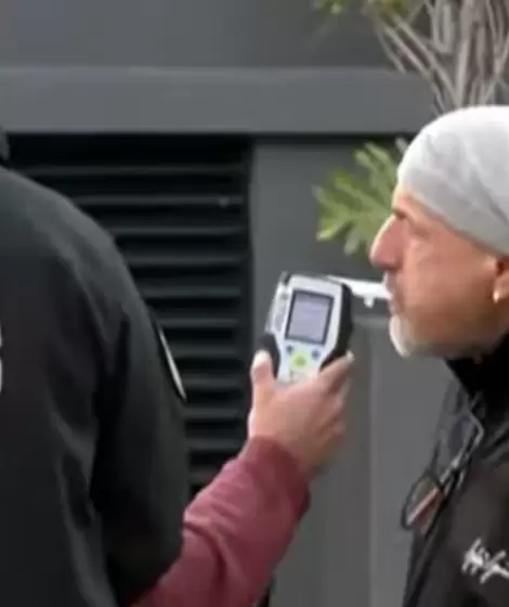 Gustavo Sofovich durante el procedimiento policial