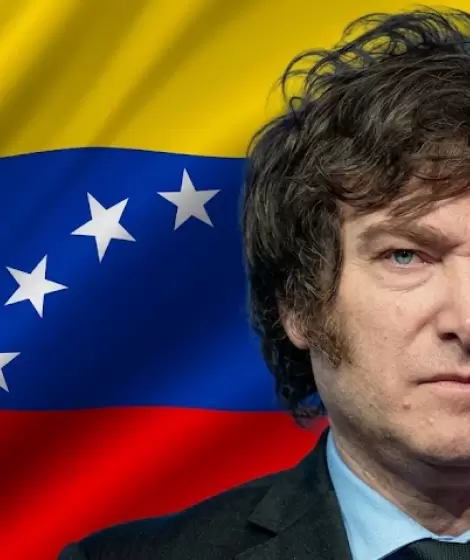 Milei - bandera de Venezuela