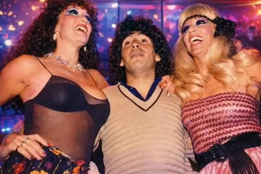 Moria Cas�n, Diego Armando Maradona y Susana Gim�nez.