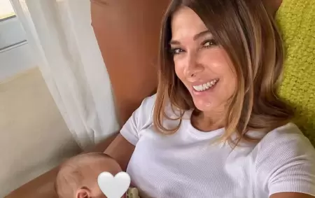 Catherine Fulop junto a su nieta Gia Dybala.