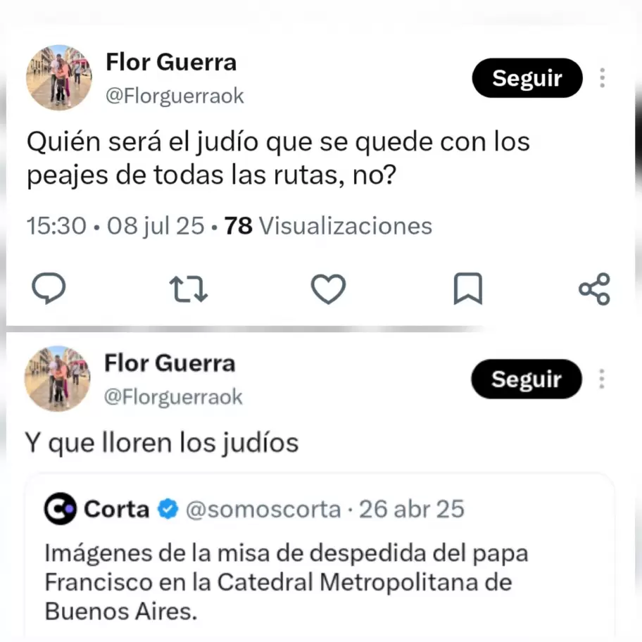 Tuits antisemitas