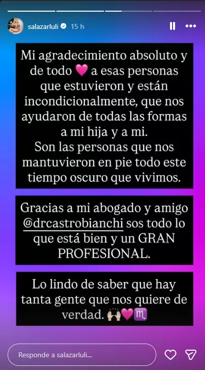 El descargo de Luciana Salazar tras el acuerdo que consigui� con Redrado