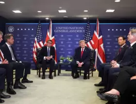 El �ltimo encuentro entre el premier brit�nico, Andy Burnham, y el presidente de Estados Unidos, Donald Trump.