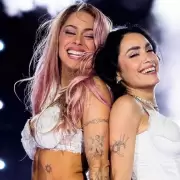 Lali, Tini y Marilina Bertoldi: chape de a tres, vestidos de novia y fuego en el Monumental
