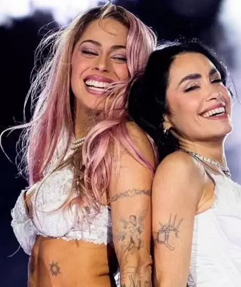 Lali Esp�sito y Tini antes de que entre Marilina Bertoldi