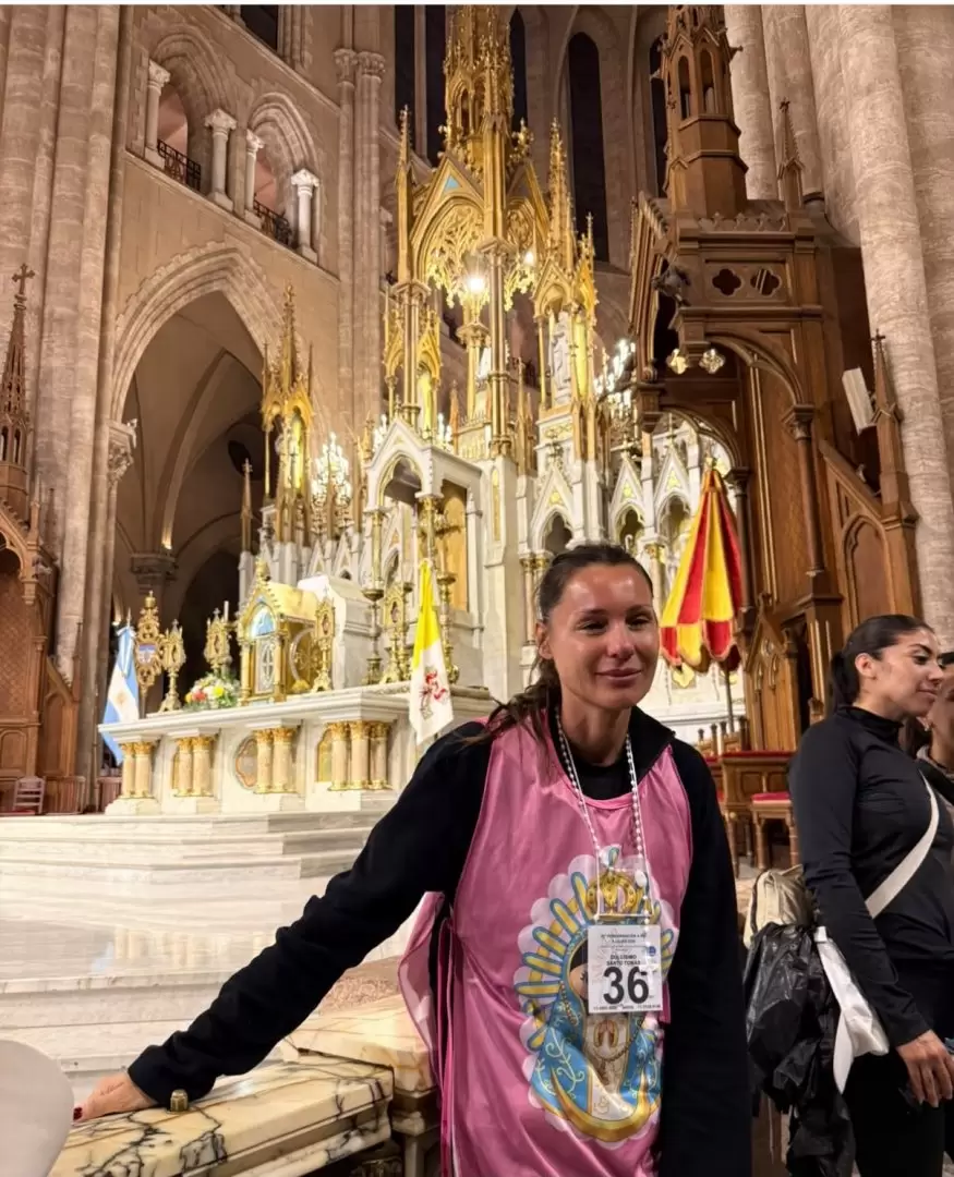 Un año mas, Pampita volvió a participar de la peregrinación a Luján