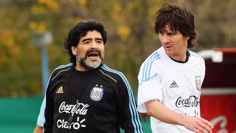 Diego Armando Maradona y Lionel Andrés Messi.