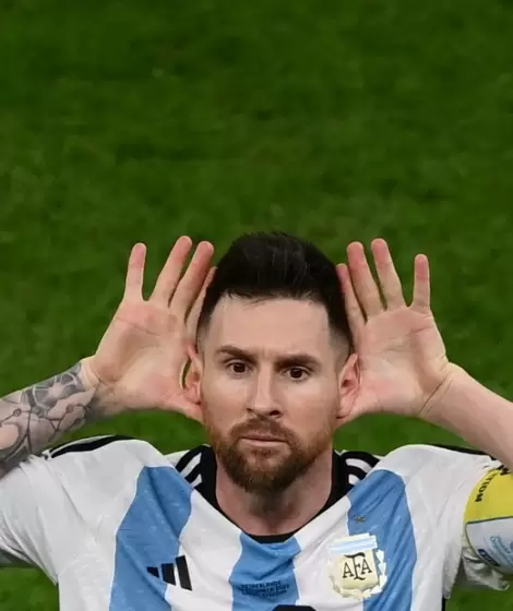 El Topo Gigio de Liones Messi a Louis van Gaal, en las Semifinales de Qatar 2022.