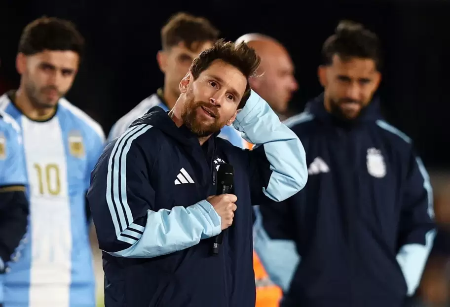 La familia Messi en el �ltimo partido de Lio con la camiseta de la Selecci�n Argentina