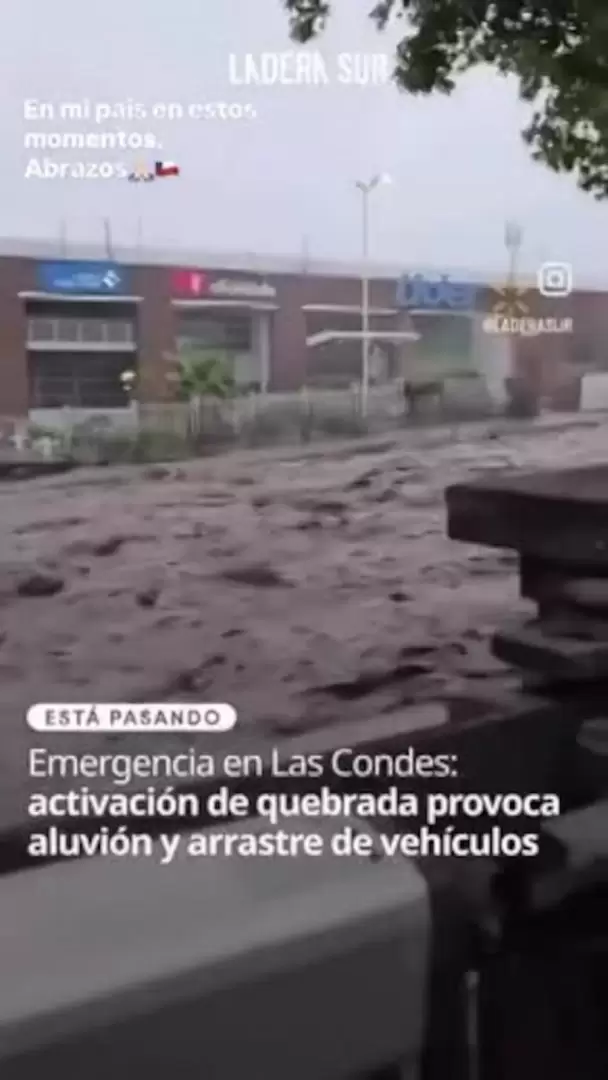 Benjam�n Vicu�a reaccion� a las intensas lluvias que azotaron Santiago de Chile